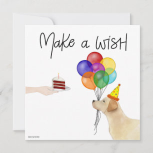 Carte d'anniversaire de chien peinte à la main