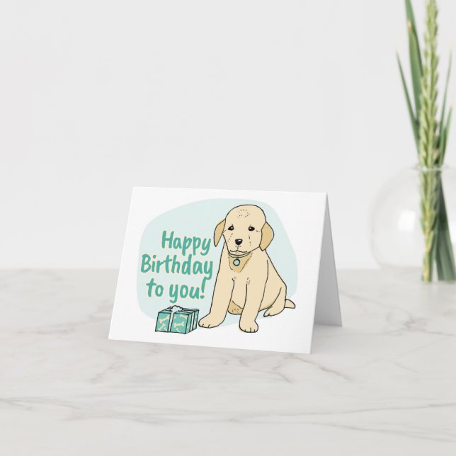 Carte d'anniversaire de chien sur mesure avec phot (Devant)