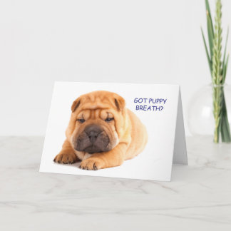 Carte d'anniversaire de chiot de Shar Pei