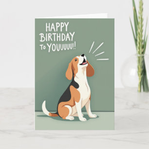 Carte d'anniversaire de chiot qui chante