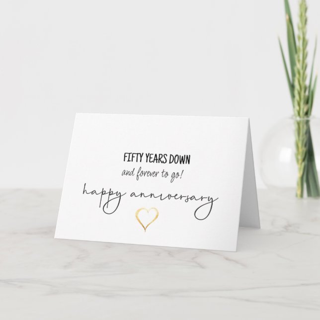 Carte d'anniversaire de cinquante ans (Devant)