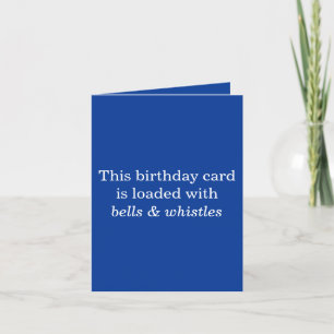Carte d'anniversaire de cloches et sifflets
