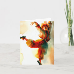 Carte d'anniversaire de clown coloré pour enfants