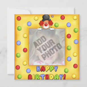Carte d'anniversaire de clown photo