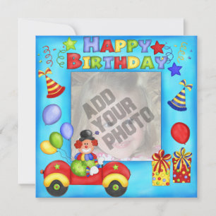 Carte d'anniversaire de clown photo