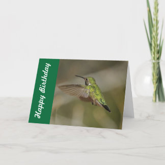 Carte d'anniversaire de colibri