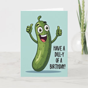 Carte d'anniversaire de concombre joyeux