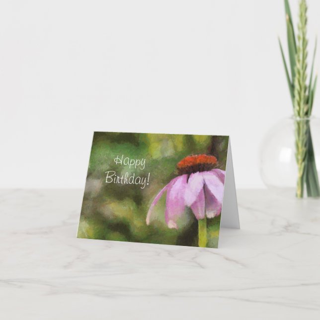 Carte d'anniversaire de Confleur violet (Devant)