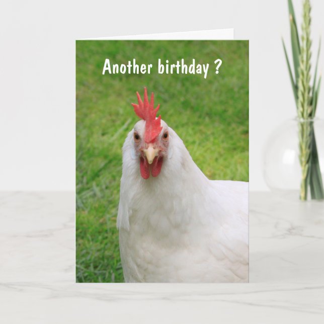 Carte d'anniversaire de coq Cranky (Devant)