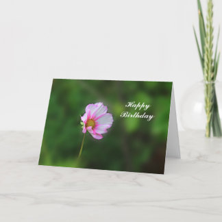 Carte d'anniversaire de cosmos