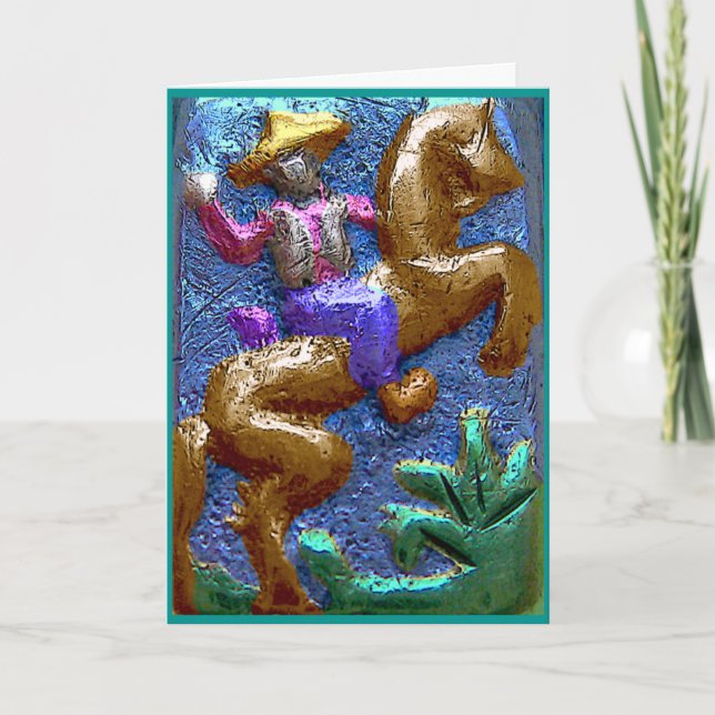 Carte d'anniversaire de Cowboy (Devant)