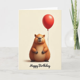Carte d'anniversaire de créature à fourrure