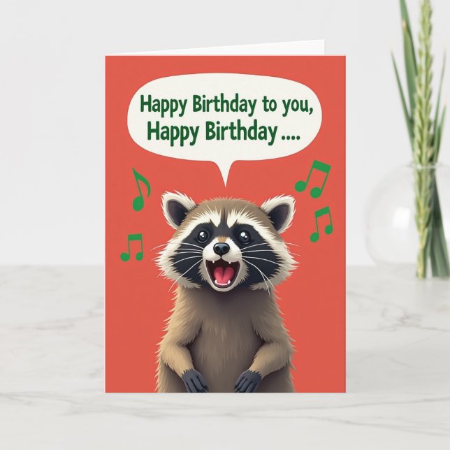 Carte d'anniversaire de créature de dessin animé (Devant)