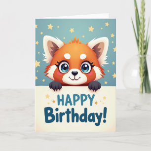 Carte d'anniversaire de créature enjouée