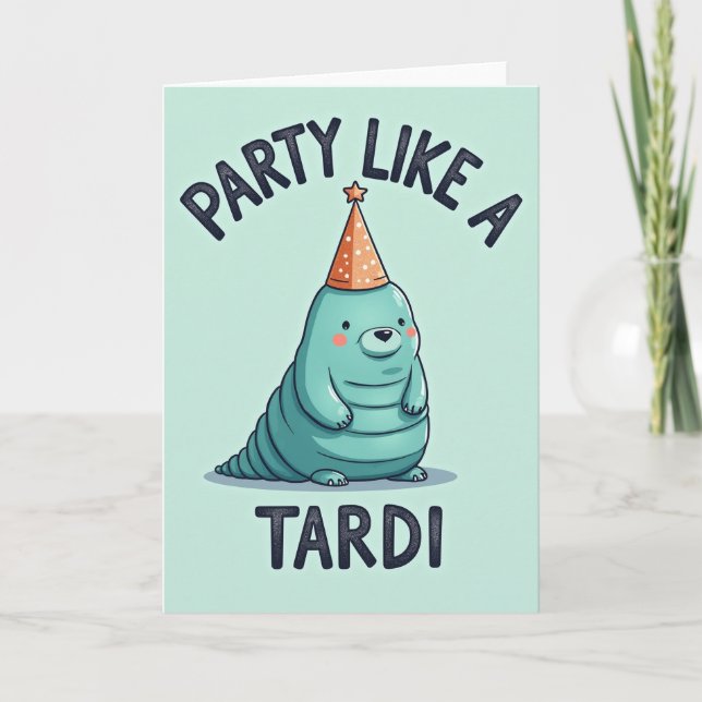 Carte d'anniversaire de créature fantaisiste (Devant)