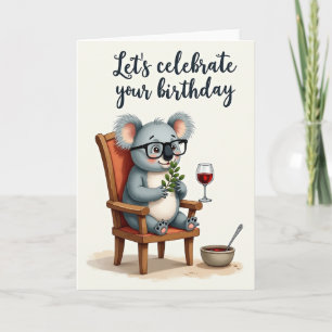 Carte d'anniversaire de créature festive