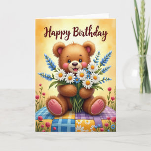 Carte d'anniversaire de créature floue
