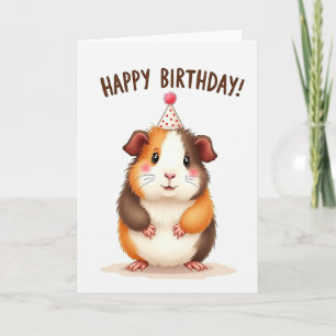 Carte d'anniversaire de créature joyeuse