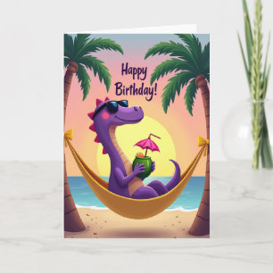 Carte d'anniversaire de créature relaxante