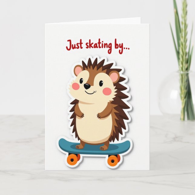 Carte d'anniversaire de créature skater (Devant)
