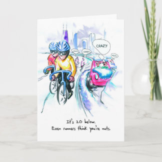 Carte d'anniversaire de cycliste - guerrier