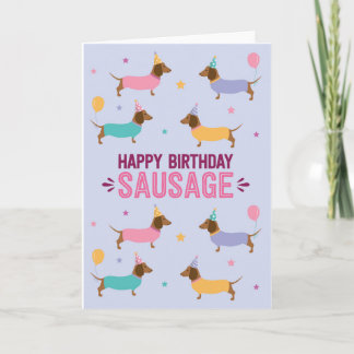 Carte d'anniversaire de Dachshund