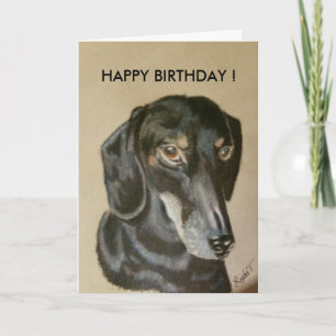Carte d'anniversaire de Dachshund