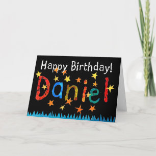 Carte d'anniversaire de "Daniel" (noir)