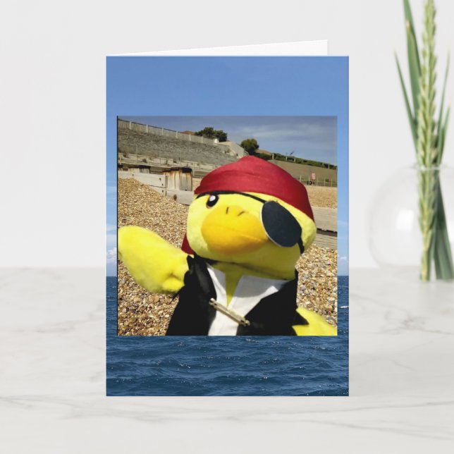 Carte d'anniversaire de Danny Duck le Pirate (Devant)