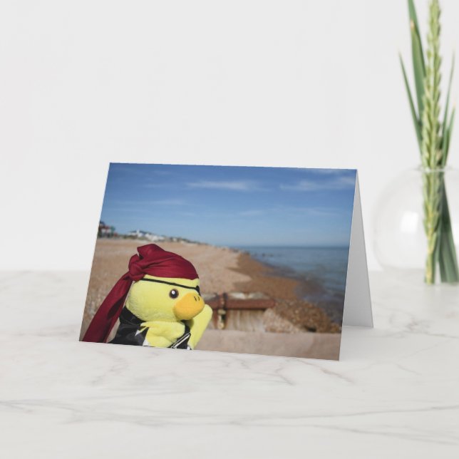 Carte d'anniversaire de Danny Duck le Pirate (Devant)