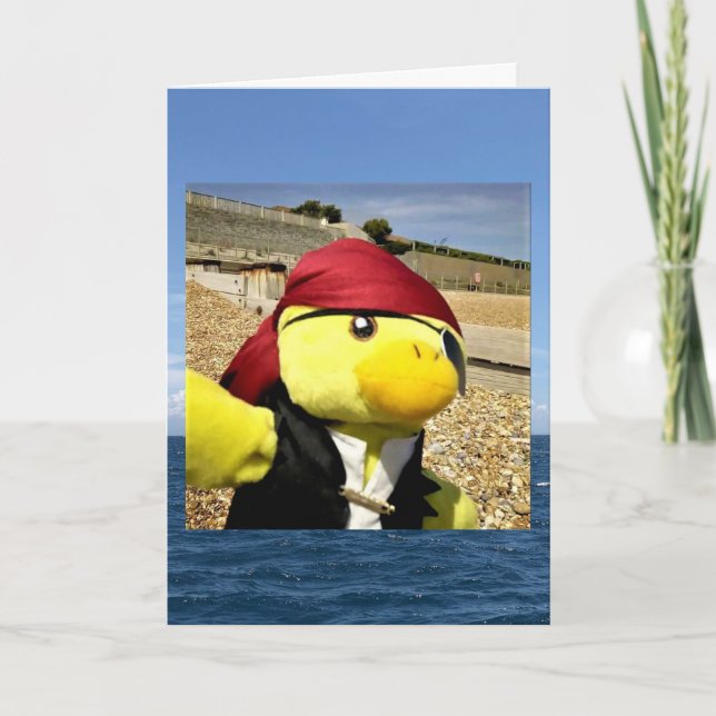 Carte d'anniversaire de Danny Duck le Pirate (Devant)