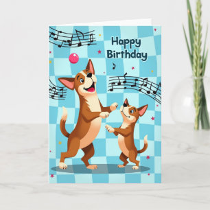 Carte d'anniversaire de danse douce