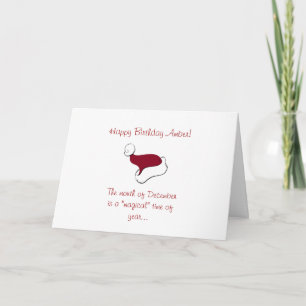 Carte d'anniversaire de décembre