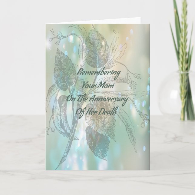 Carte d'anniversaire de décès pour maman (Devant)