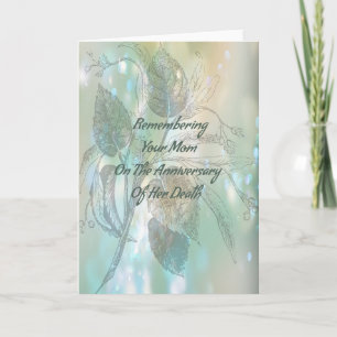 Carte d'anniversaire de décès pour maman