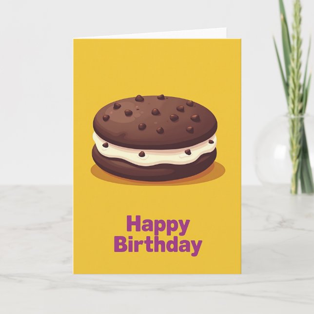 Carte d'anniversaire de dessert joyeuse (Devant)