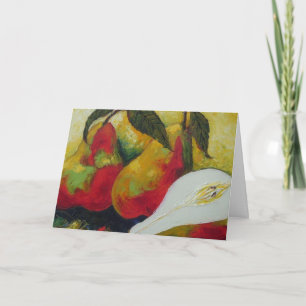 Carte d'anniversaire de deux et demi-poires