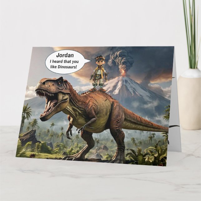 Carte d'anniversaire de Dinosaur (Devant)