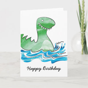 Carte d'anniversaire de Dinosaur