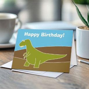 Carte d'anniversaire de Dinosaur