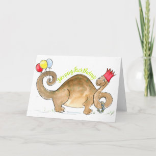 Carte d'anniversaire de Dinosaur