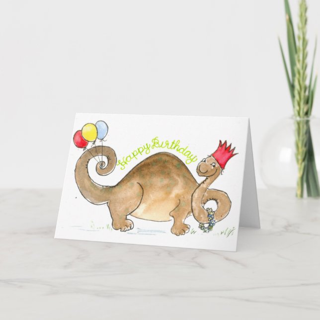 Carte d'anniversaire de Dinosaur (Devant)