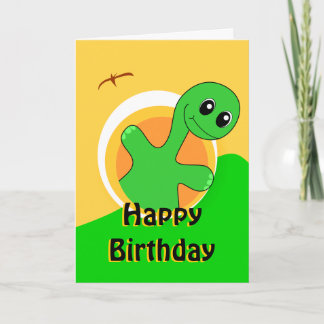 Carte d'anniversaire de dinosaure