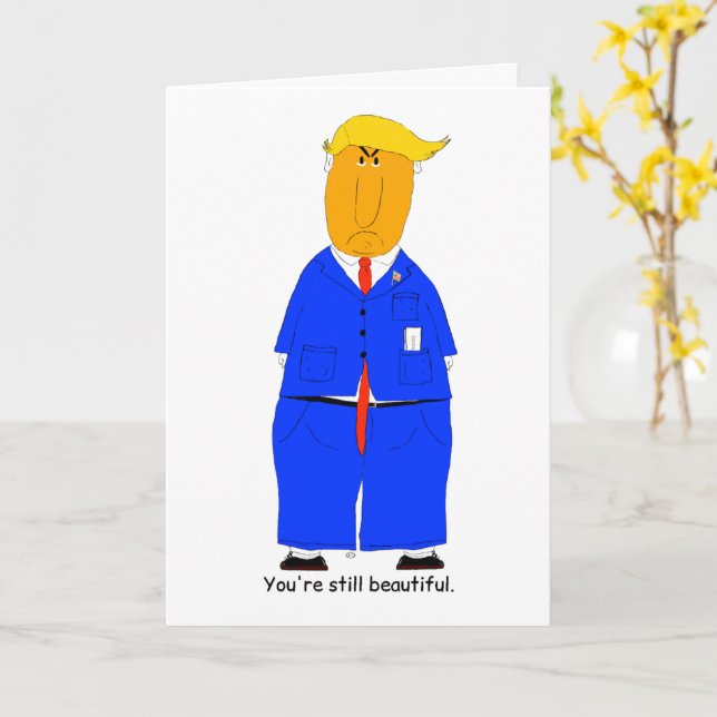 Carte d'anniversaire de Donald Trump  (Fleur jaune)