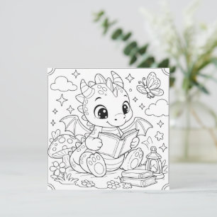 Carte d'anniversaire de dragon pour enfants - COLO