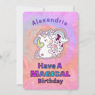 Carte d'Anniversaire de enfant magique pour enfant