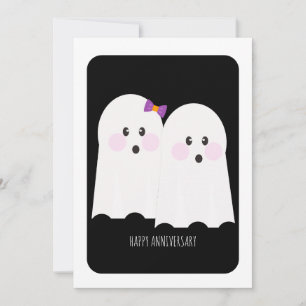 Carte d'anniversaire de fantôme adorable de Hallow