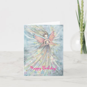 Carte d'anniversaire de fée mignonne