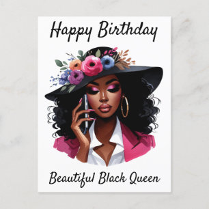 Carte d'anniversaire de femme noire