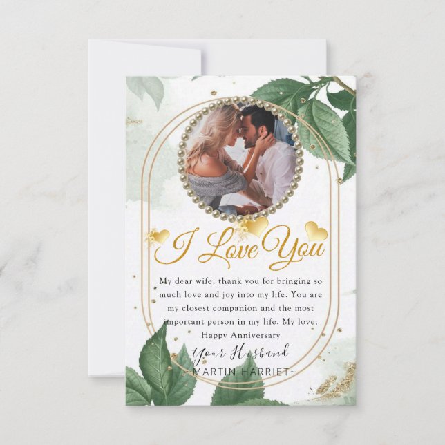 Carte d'anniversaire de femme photo écologique (Devant)